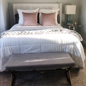 Gray Bedroom Bench